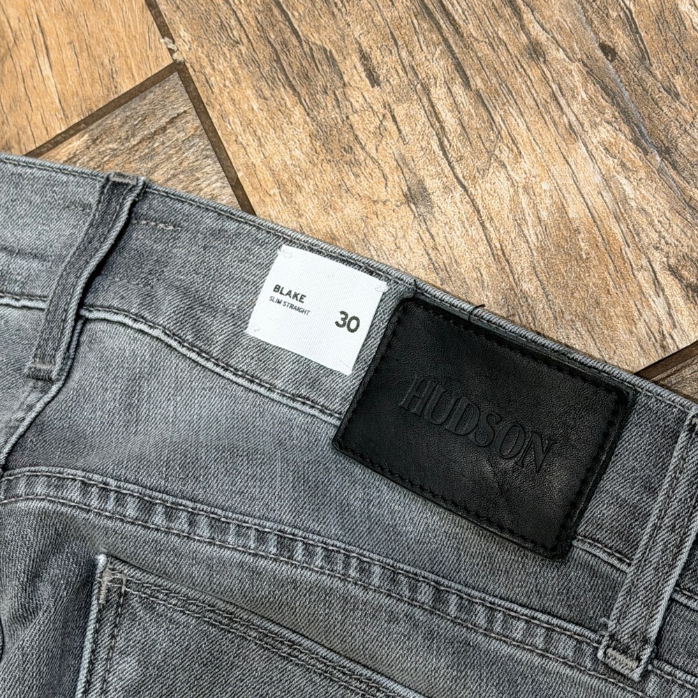 Hudson Blake Slim Straight grey jeans men’s 30x34 - Picture 7 of 7